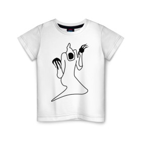 Детская футболка хлопок с принтом Haunted Family White / Kizaru в Курске, 100% хлопок | круглый вырез горловины, полуприлегающий силуэт, длина до линии бедер | haunted family
haunted 
kizaru
rap
hip hop
кизару