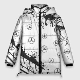 Женская зимняя куртка 3D с принтом MERCEDES МЕРСЕДЕС в Курске, верх — 100% полиэстер; подкладка — 100% полиэстер; утеплитель — 100% полиэстер | длина ниже бедра, силуэт Оверсайз. Есть воротник-стойка, отстегивающийся капюшон и ветрозащитная планка. 

Боковые карманы с листочкой на кнопках и внутренний карман на молнии | amg | auto | bens | benz | logo | merc | mercedes | mercedes benz | mersedes | moto | new | star | vthctltc | авто | амг | бенц | звезда | класс | лого | логотип | мерин | мерс | мерседес | мерседес бенц | мото | новый | символ | символы | ьуксуву