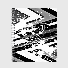 Тетрадь с принтом Juventus в Курске, 100% бумага | 48 листов, плотность листов — 60 г/м2, плотность картонной обложки — 250 г/м2. Листы скреплены сбоку удобной пружинной спиралью. Уголки страниц и обложки скругленные. Цвет линий — светло-серый
 | Тематика изображения на принте: cristiano | fifa | football | juventus | paint | ronaldo | soccer | uefa | брызги | буффон | зебры | италия | клуб | краска | криштиану | кьеллини | матч | мяч | роналду | турин | уефа | фифа | футбол | футбольный | черно белые | ювентус