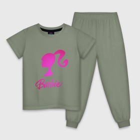 Детская пижама хлопок с принтом Барби в Курске, 100% хлопок |  брюки и футболка прямого кроя, без карманов, на брюках мягкая резинка на поясе и по низу штанин
 | Тематика изображения на принте: девушка барби | искусство | кукла | логотип | розовый