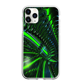 Чехол для iPhone 11 Pro Max матовый с принтом DIGITAL NEON GREEN в Курске, Силикон |  | abstract | abstraction | color | fractal | geometry | paitnt | psy | rdtktr | абстракция | геометрия | краски | неоновые | психоделика | фрактал