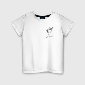 Детская футболка хлопок с принтом Негодяй в Курске, 100% хлопок | круглый вырез горловины, полуприлегающий силуэт, длина до линии бедер | haunted family | кизару | негодяй | реп
