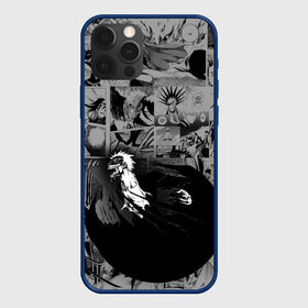 Чехол для iPhone 12 Pro с принтом Блич серый паттерн в Курске, силикон | область печати: задняя сторона чехла, без боковых панелей | bleach | аниме | блич | ичиго куросаки | манга | меч | синигами