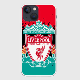 Чехол для iPhone 13 mini с принтом LIVERPOOL. в Курске,  |  | fc | football | football club | liverpool fc | sport | британский футбольный клуб | ливерпуль фк | мерсисайд | спорт | уефа | униформа | фирменные цвета | фк | футбол | футбольный клуб