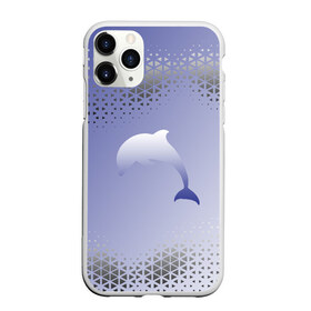 Чехол для iPhone 11 Pro матовый с принтом Минималистичный дельфин в Курске, Силикон |  | Тематика изображения на принте: dolphin | minimalism | sea | дельфин | минимализм | море