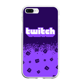 Чехол для iPhone 7Plus/8 Plus матовый с принтом TWITCH ТВИЧ в Курске, Силикон | Область печати: задняя сторона чехла, без боковых панелей | Тематика изображения на принте: game | games | logo | ndbnx | ndbx | site | stream | streamer | twich | twitch | видео | ецшеср | ецшср | игра | игрок | игроку | игры | лого | логотип | логотипы | сайт | символ | символы | стрим | стример | стримера | стрим