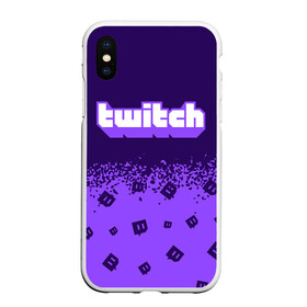 Чехол для iPhone XS Max матовый с принтом TWITCH ТВИЧ в Курске, Силикон | Область печати: задняя сторона чехла, без боковых панелей | game | games | logo | ndbnx | ndbx | site | stream | streamer | twich | twitch | видео | ецшеср | ецшср | игра | игрок | игроку | игры | лого | логотип | логотипы | сайт | символ | символы | стрим | стример | стримера | стрим