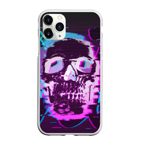 Чехол для iPhone 11 Pro матовый с принтом Glitch в Курске, Силикон |  | glitch | neon | skull | vanguard | авангард | глитч | неон | череп