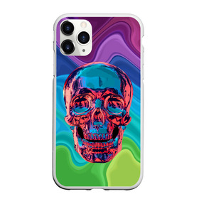 Чехол для iPhone 11 Pro Max матовый с принтом Color skull в Курске, Силикон |  | color | jaw | neon | skull | teeth | vanguard | авангард | зубы | неон | пасть | цвет | череп