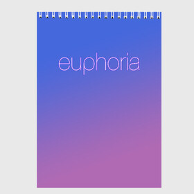 Скетчбук с принтом Euphoria в Курске, 100% бумага
 | 48 листов, плотность листов — 100 г/м2, плотность картонной обложки — 250 г/м2. Листы скреплены сверху удобной пружинной спиралью | euphoria | hunter schafer | jules vaughn | rue bennett | zendaya | джулиус | джулс вон | зендайа | зендая | ру беннет | хантер шафер | эйфория