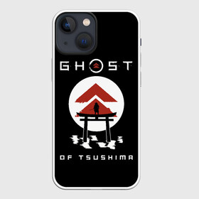 Чехол для iPhone 13 mini с принтом Ghost of Tsushima в Курске,  |  | game | ghost | japan | ninja | samurai | tsushima | аниме | бусидо | воина | игра | кандзи | кимоно | киото | ниндзя | осака | призрак | путь | ронин | самурай | стиль | токио | цусимы | япония | японский