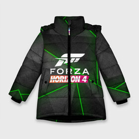 Зимняя куртка для девочек 3D с принтом Forza Horizon 4 Hi-tech в Курске, ткань верха — 100% полиэстер; подклад — 100% полиэстер, утеплитель — 100% полиэстер. | длина ниже бедра, удлиненная спинка, воротник стойка и отстегивающийся капюшон. Есть боковые карманы с листочкой на кнопках, утяжки по низу изделия и внутренний карман на молнии. 

Предусмотрены светоотражающий принт на спинке, радужный светоотражающий элемент на пуллере молнии и на резинке для утяжки. | Тематика изображения на принте: 4 | forza | gamer | games | horizon | racing | ultimate | гонки | форза