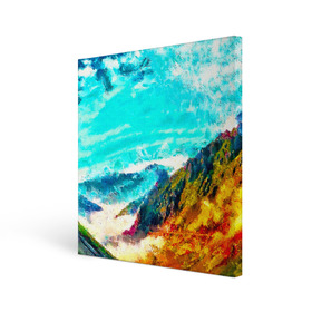 Холст квадратный с принтом Японские горы в Курске, 100% ПВХ |  | art | japan | summer | азия | акварель | восток | восход | горы | деревья | искусство | картина | краски | красочный | лес | летние | лето | мазки | небесный | облака | пейзаж | природа | разноцветные | рассвет