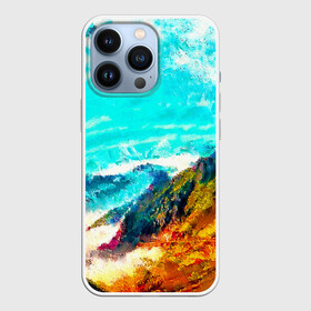 Чехол для iPhone 13 Pro с принтом Японские горы в Курске,  |  | Тематика изображения на принте: art | japan | summer | азия | акварель | восток | восход | горы | деревья | искусство | картина | краски | красочный | лес | летние | лето | мазки | небесный | облака | пейзаж | природа | разноцветные | рассвет