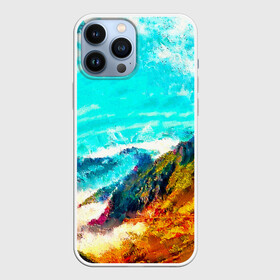 Чехол для iPhone 13 Pro Max с принтом Японские горы в Курске,  |  | Тематика изображения на принте: art | japan | summer | азия | акварель | восток | восход | горы | деревья | искусство | картина | краски | красочный | лес | летние | лето | мазки | небесный | облака | пейзаж | природа | разноцветные | рассвет