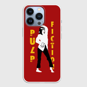 Чехол для iPhone 13 Pro с принтом Pulp Fiction в Курске,  |  | Тематика изображения на принте: актеры | бандиты | боевик | бульварное | винсент | герои | девяностые | джулс | знаменитости | кинофильм | комедия | криминал | криминальное | лихие | логотип | миа | персонажи | преступники | ретро