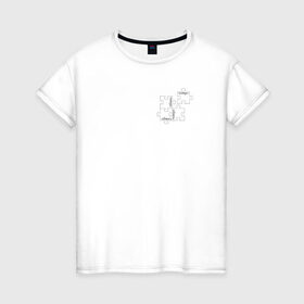 Женская футболка хлопок с принтом Соберись в Курске, 100% хлопок | прямой крой, круглый вырез горловины, длина до линии бедер, слегка спущенное плечо | mood | игра | настроение | пазл | подростки