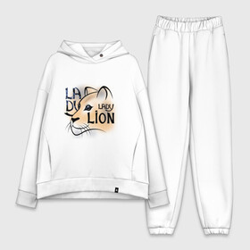 Женский костюм хлопок Oversize с принтом LADY LION в Курске,  |  | lion | в августе | знаки зодиака | лев | лев по гороскопу | львица | подарить львице