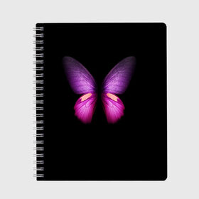 Тетрадь с принтом Butterfly в Курске, 100% бумага | 48 листов, плотность листов — 60 г/м2, плотность картонной обложки — 250 г/м2. Листы скреплены сбоку удобной пружинной спиралью. Уголки страниц и обложки скругленные. Цвет линий — светло-серый
 | butterfly | арт | бабочка | крылья | насекомые | фауна