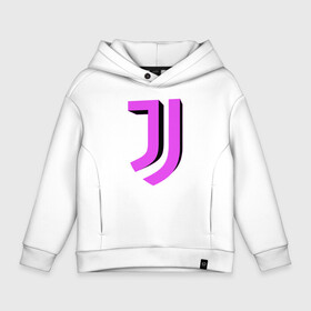 Детское худи Oversize хлопок с принтом Juventus | 3D Logo Fuchsia (2021) в Курске, френч-терри — 70% хлопок, 30% полиэстер. Мягкий теплый начес внутри —100% хлопок | боковые карманы, эластичные манжеты и нижняя кромка, капюшон на магнитной кнопке | Тематика изображения на принте: 0x000000123 | juve | juventus | ronaldo | юве | ювентус