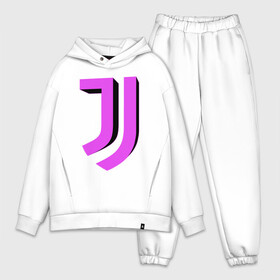 Мужской костюм хлопок OVERSIZE с принтом Juventus | 3D Logo Fuchsia (2021) в Курске,  |  | 0x000000123 | juve | juventus | ronaldo | юве | ювентус