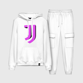 Женский костюм хлопок (с толстовкой) с принтом Juventus | 3D Logo Fuchsia (2021) в Курске,  |  | 0x000000123 | juve | juventus | ronaldo | юве | ювентус