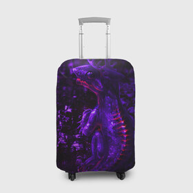 Чехол для чемодана 3D с принтом Энергия Лавы в Курске, 86% полиэфир, 14% спандекс | двустороннее нанесение принта, прорези для ручек и колес | drag | dragon | арт | динамическое | динозавр | дракон | красивое | фантастика