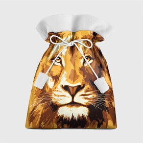 Подарочный 3D мешок с принтом Взгляд льва в Курске, 100% полиэстер | Размер: 29*39 см | арт | грива | деко | жедтая | животные | закат | зверей | золото | кошка | лев | лето | львенок | неоновая | очки | пляж | прайд | разноцветная | солнце | тигр | узоры | царь | яркие