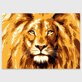 Поздравительная открытка с принтом Взгляд льва в Курске, 100% бумага | плотность бумаги 280 г/м2, матовая, на обратной стороне линовка и место для марки
 | арт | грива | деко | жедтая | животные | закат | зверей | золото | кошка | лев | лето | львенок | неоновая | очки | пляж | прайд | разноцветная | солнце | тигр | узоры | царь | яркие