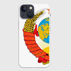 Чехол для iPhone 13 mini с принтом СССР в Курске,  |  | ussr | герб | звезда | коммунист | комсомол | кпсс | красный | ленин | лого | логотип | молот | надпись | патриот | республик | ретро | рсфср | серп | символ | снг | советский | советских | социалистических