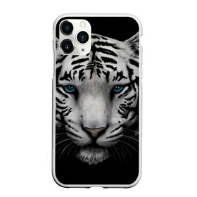 Чехол для iPhone 11 Pro матовый с принтом Белый Тигр в Курске, Силикон |  | Тематика изображения на принте: tiger | животное | тигр | тигрица | чернобелый