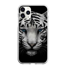 Чехол для iPhone 11 Pro Max матовый с принтом Белый Тигр в Курске, Силикон |  | Тематика изображения на принте: tiger | животное | тигр | тигрица | чернобелый