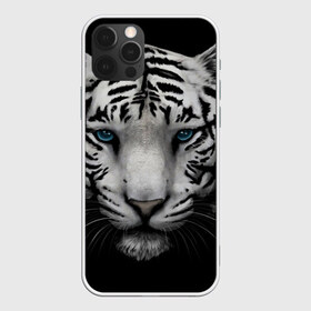 Чехол для iPhone 12 Pro Max с принтом Белый Тигр в Курске, Силикон |  | Тематика изображения на принте: tiger | животное | тигр | тигрица | чернобелый