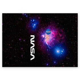 Поздравительная открытка с принтом NASA/НАСА в Курске, 100% бумага | плотность бумаги 280 г/м2, матовая, на обратной стороне линовка и место для марки
 | galaxy | nasa | nebula | space | star | абстракция | вселенная | галактика | звезда | звезды | космический | наса | планеты