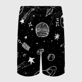 Детские спортивные шорты 3D с принтом Cosmos в Курске,  100% полиэстер
 | пояс оформлен широкой мягкой резинкой, ткань тянется
 | comet | cosmos | moon | planet | satellite | saturn | space | star | weightlessness | звезда | комета | космос | луна | невесомость | планета | сатурн | спутник