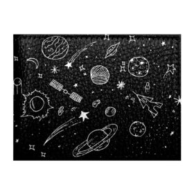 Обложка для студенческого билета с принтом Cosmos в Курске, натуральная кожа | Размер: 11*8 см; Печать на всей внешней стороне | comet | cosmos | moon | planet | satellite | saturn | space | star | weightlessness | звезда | комета | космос | луна | невесомость | планета | сатурн | спутник