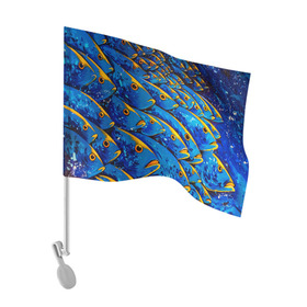 Флаг для автомобиля с принтом Рыбалка в Курске, 100% полиэстер | Размер: 30*21 см | fish | fishing | вода | друг | животные | крючок | лето | море | мужчина | озера | отдых | подарок | природа | рыба | рыбалка | рыбки | улов
