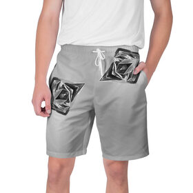 Мужские шорты 3D с принтом Geometric в Курске,  полиэстер 100% | прямой крой, два кармана без застежек по бокам. Мягкая трикотажная резинка на поясе, внутри которой широкие завязки. Длина чуть выше колен | 