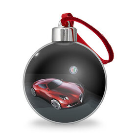 Ёлочный шар с принтом Alfa Romeo в Курске, Пластик | Диаметр: 77 мм | alfa romeo | car | italy | motorsport | prestige | автоспорт | альфа ромео | италия | престиж