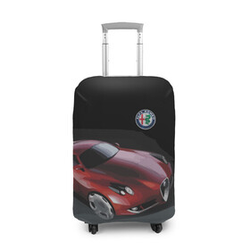 Чехол для чемодана 3D с принтом Alfa Romeo в Курске, 86% полиэфир, 14% спандекс | двустороннее нанесение принта, прорези для ручек и колес | alfa romeo | car | italy | motorsport | prestige | автоспорт | альфа ромео | италия | престиж