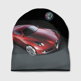 Шапка 3D с принтом Alfa Romeo в Курске, 100% полиэстер | универсальный размер, печать по всей поверхности изделия | alfa romeo | car | italy | motorsport | prestige | автоспорт | альфа ромео | италия | престиж