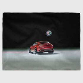 Плед 3D с принтом Alfa Romeo в Курске, 100% полиэстер | закругленные углы, все края обработаны. Ткань не мнется и не растягивается | alfa romeo | car | italy | motorsport | prestige | автоспорт | альфа ромео | италия | престиж