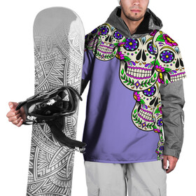 Накидка на куртку 3D с принтом Calavera 2 в Курске, 100% полиэстер |  | color | краски | мексиканский | череп
