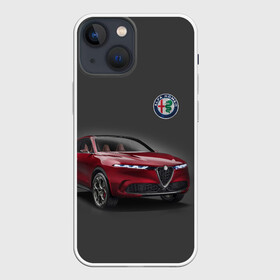 Чехол для iPhone 13 mini с принтом Alfa Romeo в Курске,  |  | alfa romeo | car | italy | prestige | автомобиль | альфа ромео | италия | престиж