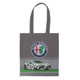 Шоппер 3D с принтом Alfa Romeo motorsport в Курске, 100% полиэстер | Плотность: 200 г/м2; Размер: 34×35 см; Высота лямок: 30 см | alfa romeo | car | italy | motorsport | prestige | автоспорт | альфа ромео | италия | престиж