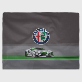 Плед 3D с принтом Alfa Romeo motorsport в Курске, 100% полиэстер | закругленные углы, все края обработаны. Ткань не мнется и не растягивается | alfa romeo | car | italy | motorsport | prestige | автоспорт | альфа ромео | италия | престиж
