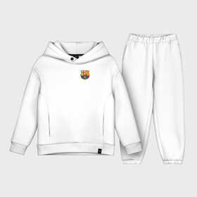 Детский костюм хлопок Oversize с принтом BARCELONA в Курске,  |  | barcelona | champions | fc | fc barcelona 20 21 | fcb | football club | league | lionel | messi | spain | sport | барселона | испания | лига | лионель | месси | спортивные | униформа | фирменые цвета | фк | футбольный клуб | чемпионов