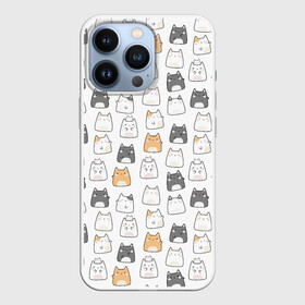 Чехол для iPhone 13 Pro с принтом Толстые котики в Курске,  |  | cute | japan | japanese | k pop | kawaii | korea | korean | детские | забавные | к поп | кавайные | кей поп | корейские | котики | коты | котята | котятки | кошки | милые | прикольные | пухленькие | пухлые | смешные | счастливые