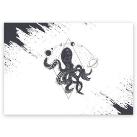 Поздравительная открытка с принтом Ктулху (Z) в Курске, 100% бумага | плотность бумаги 280 г/м2, матовая, на обратной стороне линовка и место для марки
 | cthulhu | великий древний | владыка миров | зов ктулху | ктулху | лавкрафта | морское чудовище | чудовище