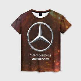 Женская футболка 3D с принтом MERCEDES / МЕРСЕДЕС в Курске, 100% полиэфир ( синтетическое хлопкоподобное полотно) | прямой крой, круглый вырез горловины, длина до линии бедер | amg | auto | bens | benz | logo | merc | mercedes | mercedes benz | mersedes | moto | star | vthctltc | авто | амг | бенц | звезда | класс | лого | логотип | мерин | мерс | мерседес | мерседес бенц | мото | символ | символы | ьуксувуы